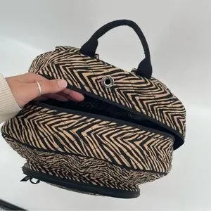 Vera Bradley Campus Backpack quilted cotton black/brown zebra print pattern Vera Bradley | Bags | Vera Bradley Campus Backpack Brown  main image 3